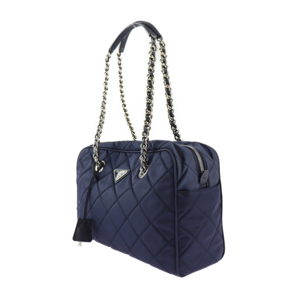 Prada Bag Nylon Shoulder Navy